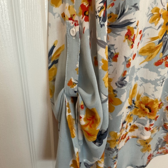 TRIBAL JEANS FLORAL BLOUSE.  SIZE M, LIKE NEW! - Picture 6 of 11